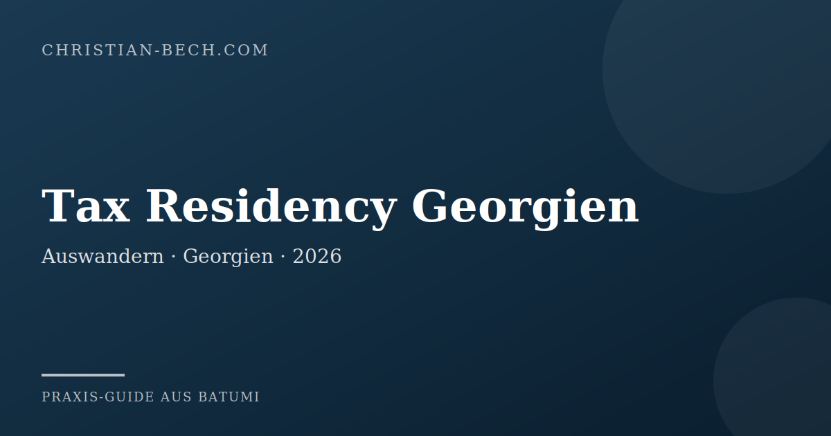 Tax Residency Georgien