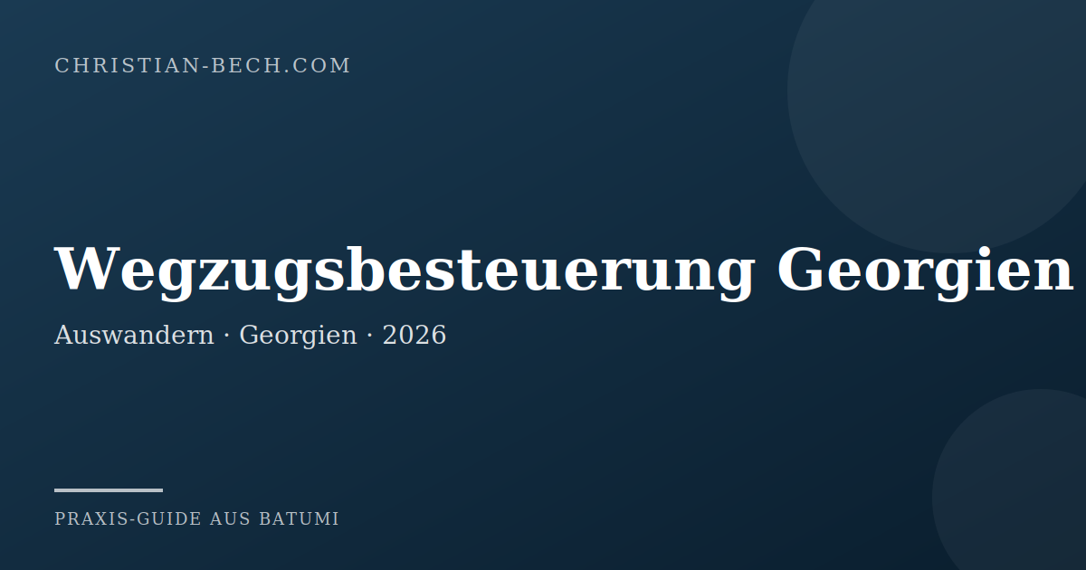 Wegzugsbesteuerung Georgien
